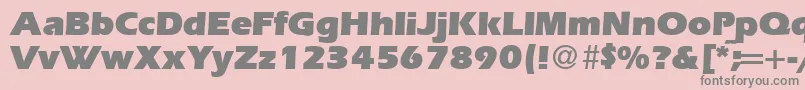 ErgoultraRegularDb-fontti – harmaat kirjasimet vaaleanpunaisella taustalla