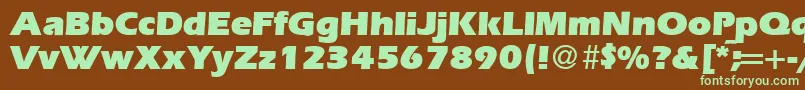 ErgoultraRegularDb Font – Green Fonts on Brown Background