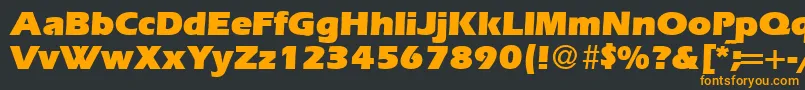 Шрифт ErgoultraRegularDb – оранжевые шрифты на чёрном фоне