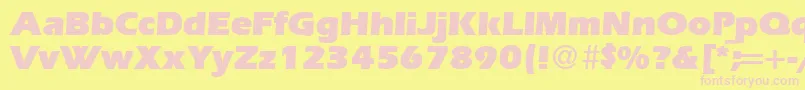 ErgoultraRegularDb Font – Pink Fonts on Yellow Background