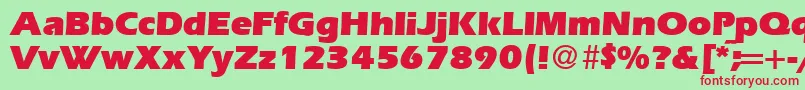 ErgoultraRegularDb Font – Red Fonts on Green Background