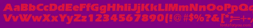 ErgoultraRegularDb Font – Red Fonts on Purple Background