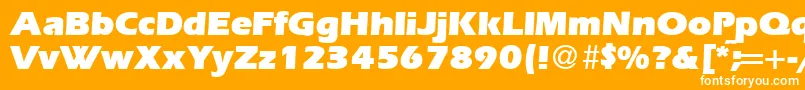 Шрифт ErgoultraRegularDb – белые шрифты на оранжевом фоне