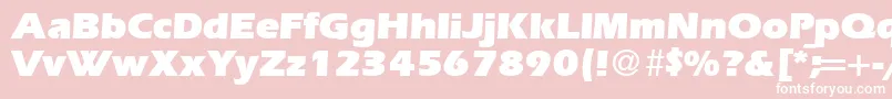 ErgoultraRegularDb-fontti – valkoiset fontit vaaleanpunaisella taustalla