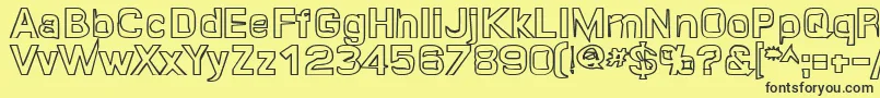 Quroh ffy Font – Black Fonts on Yellow Background