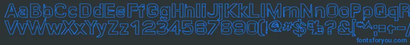 Quroh ffy Font – Blue Fonts on Black Background