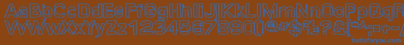 Quroh ffy Font – Blue Fonts on Brown Background