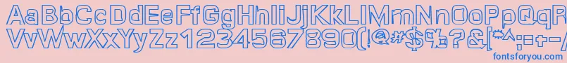 Quroh ffy Font – Blue Fonts on Pink Background