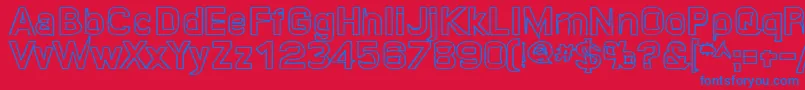 Quroh ffy Font – Blue Fonts on Red Background