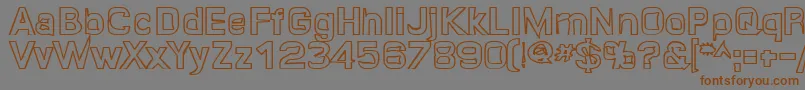Quroh ffy Font – Brown Fonts on Gray Background