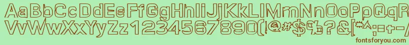 Quroh ffy Font – Brown Fonts on Green Background