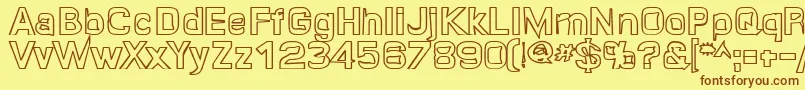 Quroh ffy Font – Brown Fonts on Yellow Background