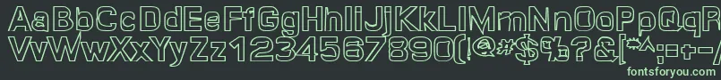 Quroh ffy Font – Green Fonts on Black Background