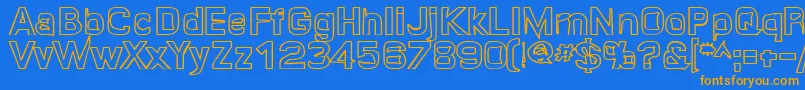 Quroh ffy Font – Orange Fonts on Blue Background