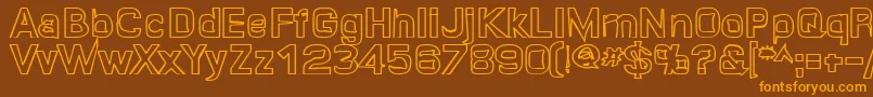 Quroh ffy Font – Orange Fonts on Brown Background