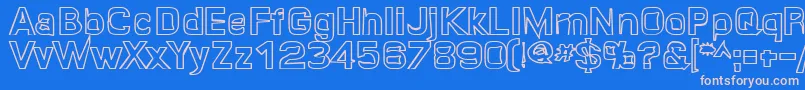 Quroh ffy Font – Pink Fonts on Blue Background