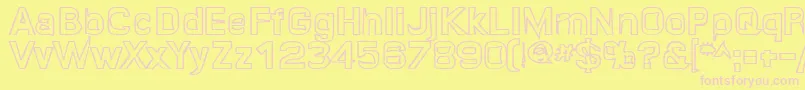 Quroh ffy Font – Pink Fonts on Yellow Background