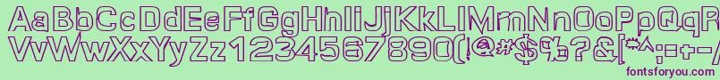 Quroh ffy Font – Purple Fonts on Green Background