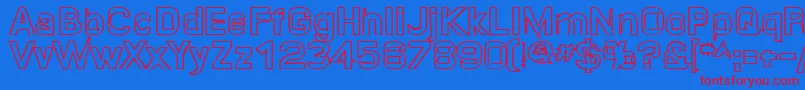 Quroh ffy Font – Red Fonts on Blue Background