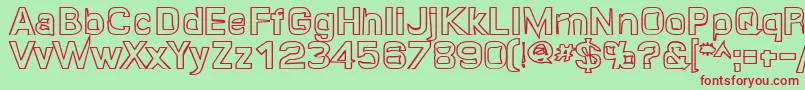 Quroh ffy Font – Red Fonts on Green Background