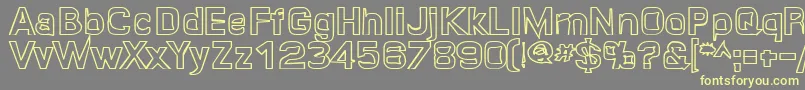 Quroh ffy Font – Yellow Fonts on Gray Background