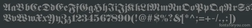 Fettefraktur Font – Gray Fonts on Black Background