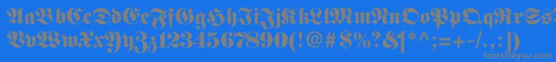 Шрифт Fettefraktur – серые шрифты на синем фоне