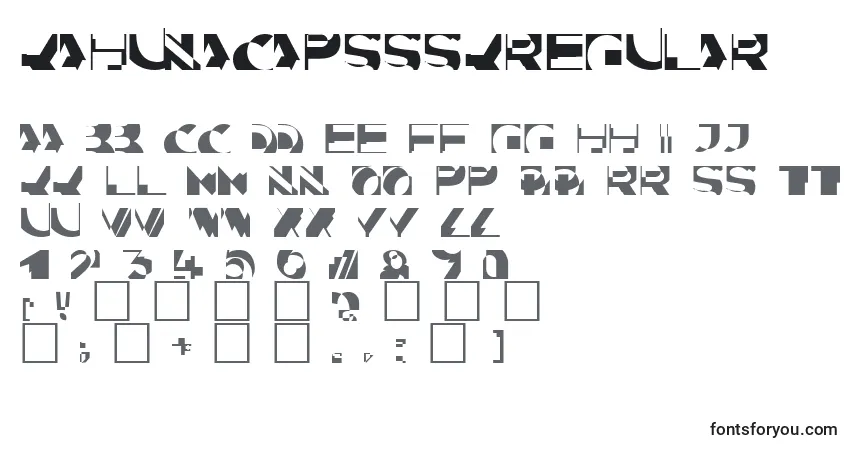 KahunacapssskRegular font – alphabet, numbers, special characters