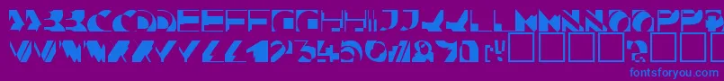 KahunacapssskRegular Font – Blue Fonts on Purple Background