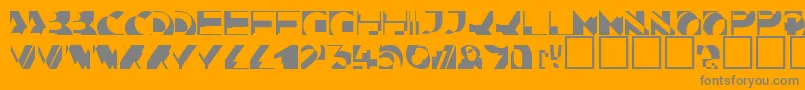 KahunacapssskRegular Font – Gray Fonts on Orange Background