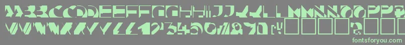 KahunacapssskRegular Font – Green Fonts on Gray Background