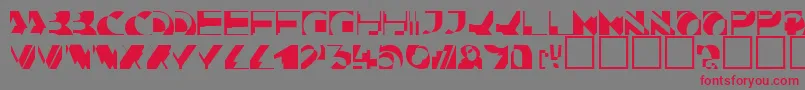 KahunacapssskRegular Font – Red Fonts on Gray Background