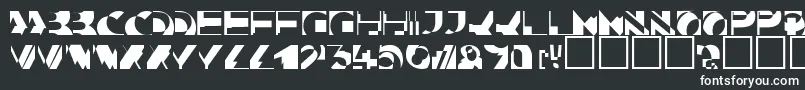 Шрифт KahunacapssskRegular – белые шрифты на чёрном фоне