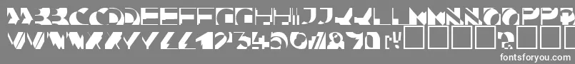 フォントKahunacapssskRegular – 灰色の背景に白い文字