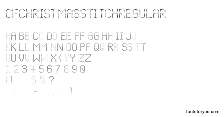 Czcionka Cfchristmasstitchregular – alfabet, cyfry, specjalne znaki