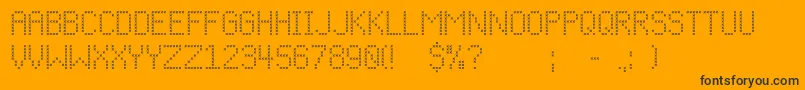 Шрифт Cfchristmasstitchregular – чёрные шрифты на оранжевом фоне