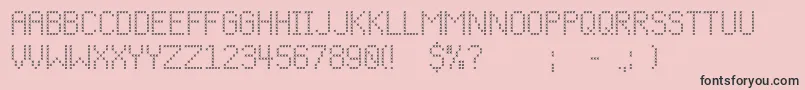フォントCfchristmasstitchregular – ピンクの背景に黒い文字