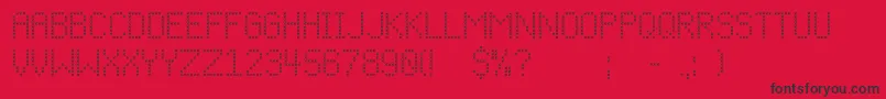 Cfchristmasstitchregular Font – Black Fonts on Red Background