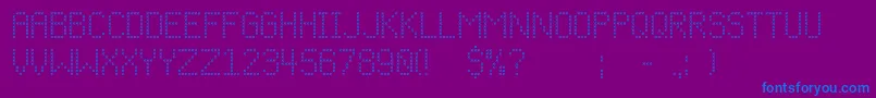 フォントCfchristmasstitchregular – 紫色の背景に青い文字
