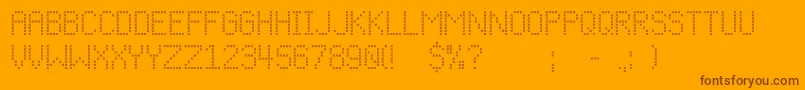 Шрифт Cfchristmasstitchregular – коричневые шрифты на оранжевом фоне