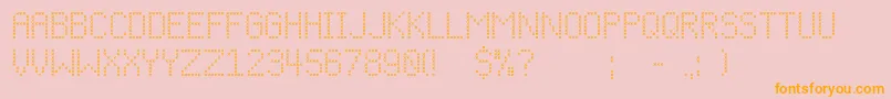 Cfchristmasstitchregular Font – Orange Fonts on Pink Background