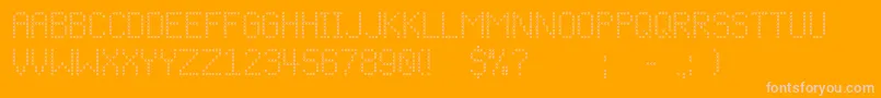 Cfchristmasstitchregular Font – Pink Fonts on Orange Background