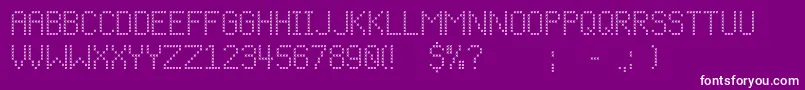 Cfchristmasstitchregular Font – White Fonts on Purple Background