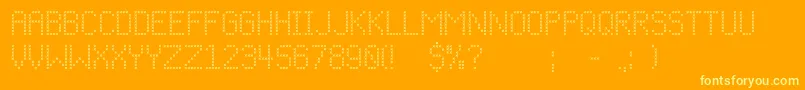 Cfchristmasstitchregular Font – Yellow Fonts on Orange Background