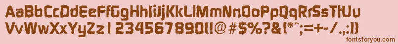 DigitalrandomXboldRegular Font – Brown Fonts on Pink Background
