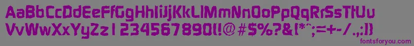 DigitalrandomXboldRegular Font – Purple Fonts on Gray Background