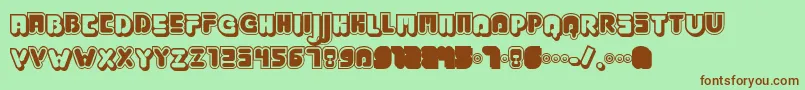 Jabbj Font – Brown Fonts on Green Background