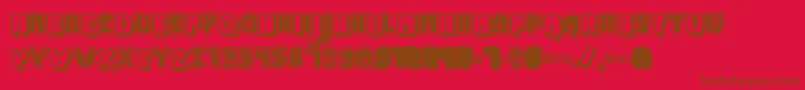 Jabbj Font – Brown Fonts on Red Background