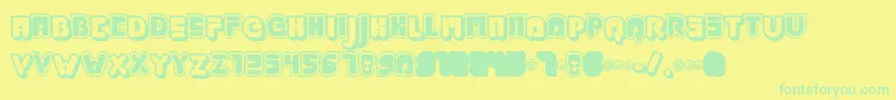 Jabbj Font – Green Fonts on Yellow Background