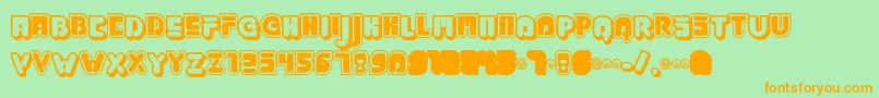 Jabbj Font – Orange Fonts on Green Background
